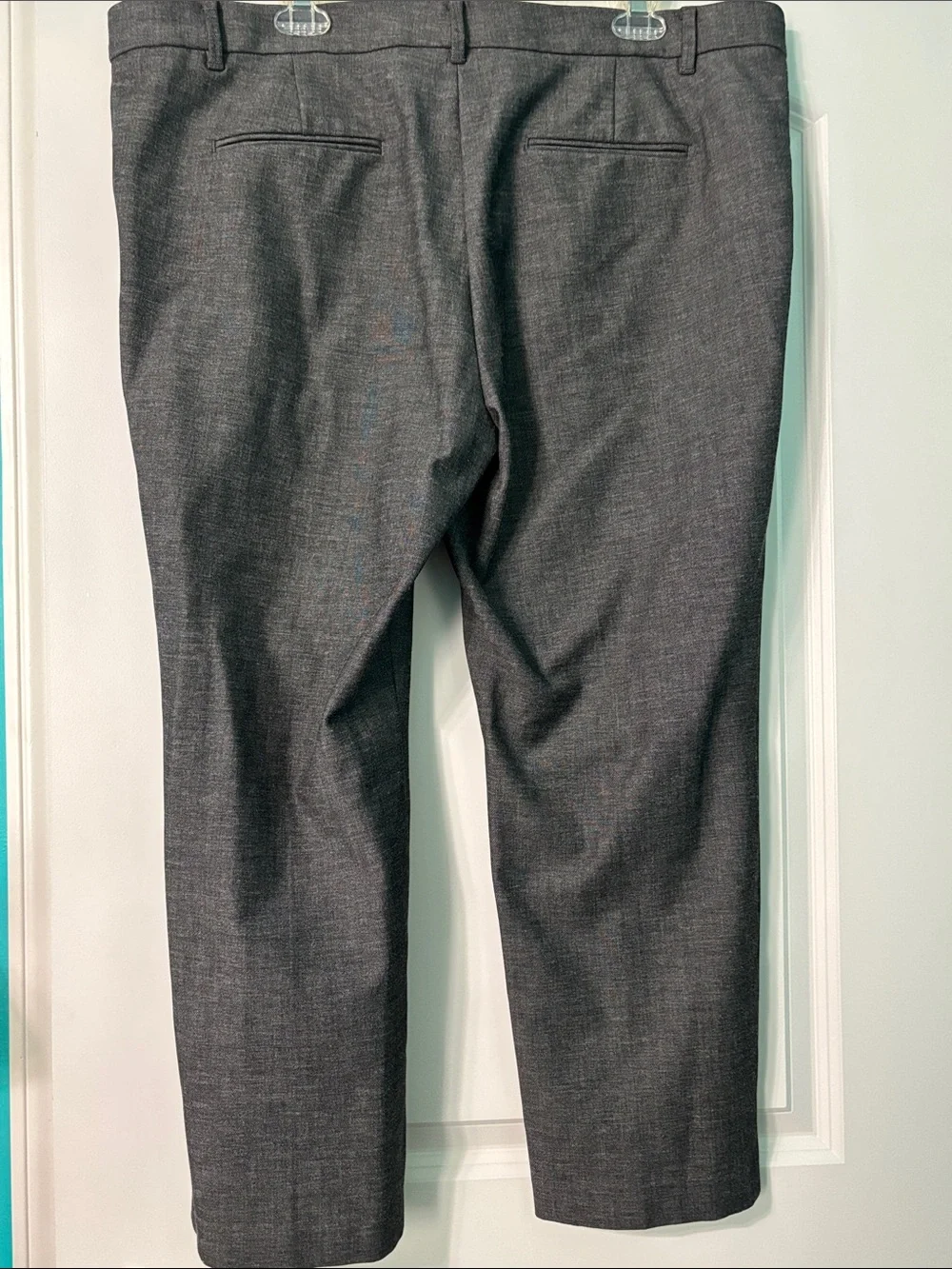 Ann Taylor Charcoal Straight-Leg Dress Trousers